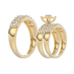LADIES TRIO SET 0.50CT ROUND DIAMOND 10K YELLOW GOLD - Image 4