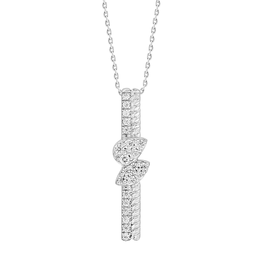 18983442_303868W.jpg LADIES PENDANT 0.25CT ROUND DIAMOND 14K WHITE GOLD (SI QUALITY) - Image 1