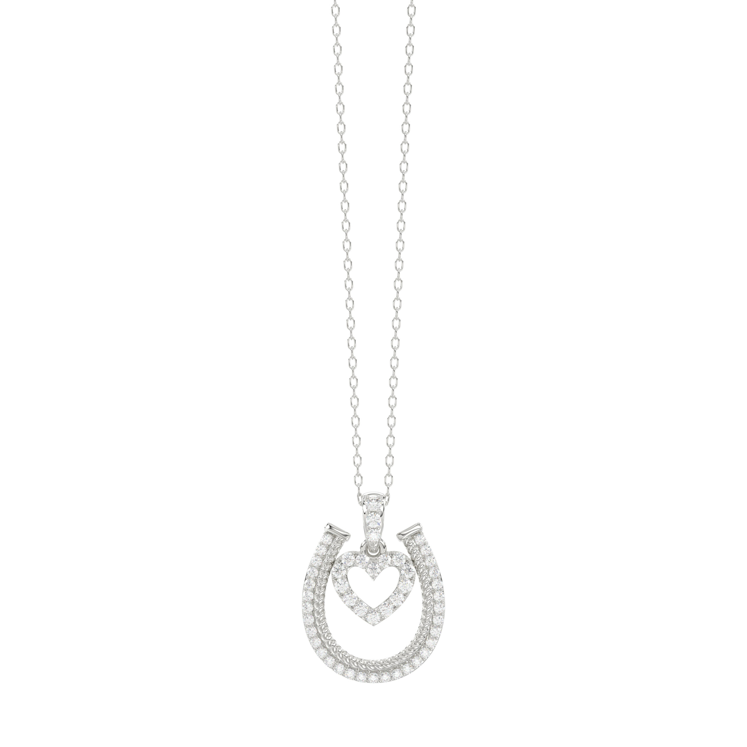18983659_313941W.jpg LADIES PENDANT WITH CHAIN 0.25CT ROUND DIAMOND 14K WHITE GOLD - Image 1