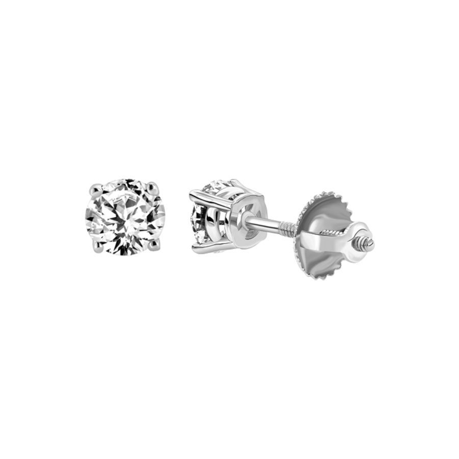 18983894_49248W.jpg LADIES SOLITAIRE RING 0.33CT ROUND DIAMOND 14K WHITE GOLD - Image 1