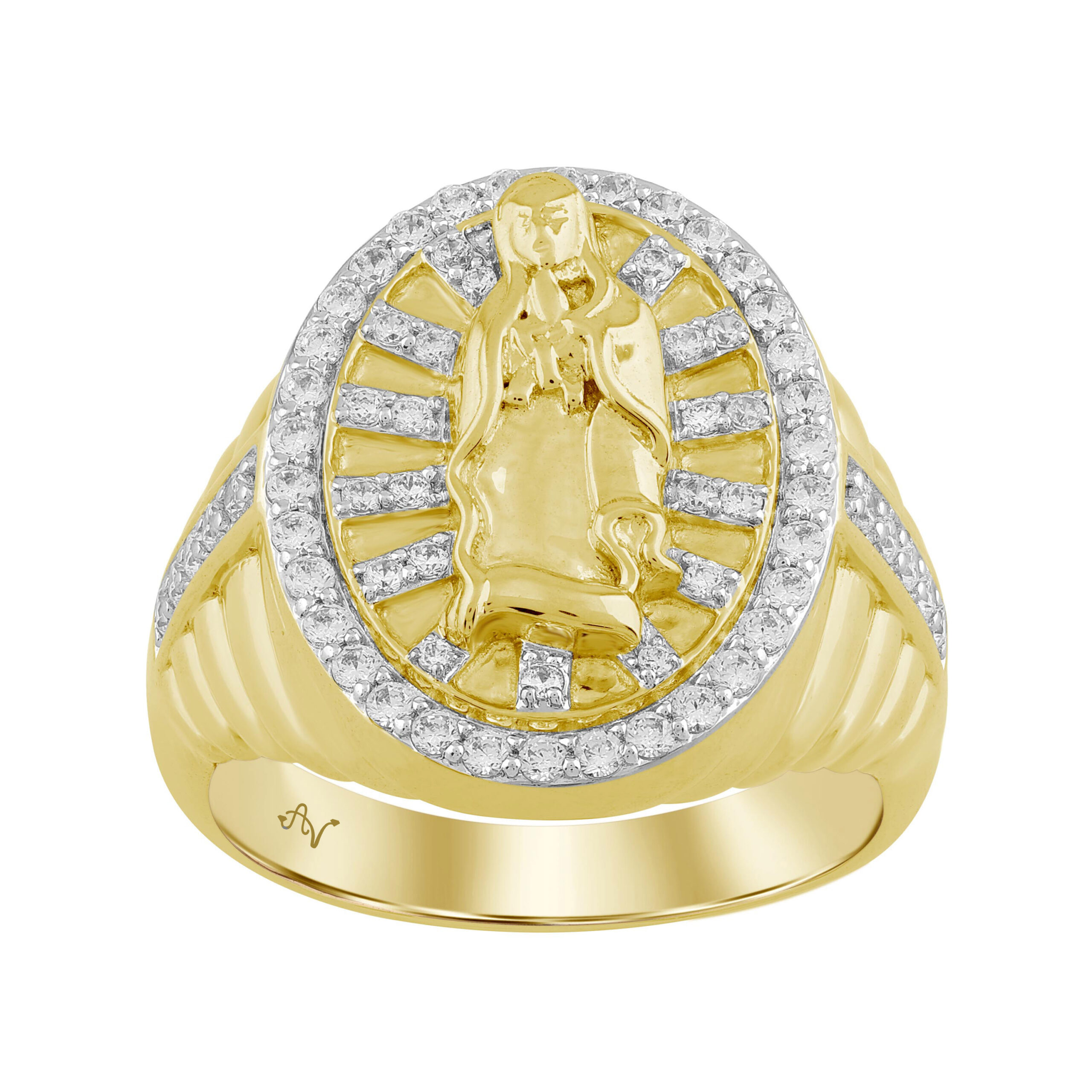 18983914_317043Y.jpg MENS RING 0.75CT ROUND DIAMOND 10K YELLOW GOLD - Image 1