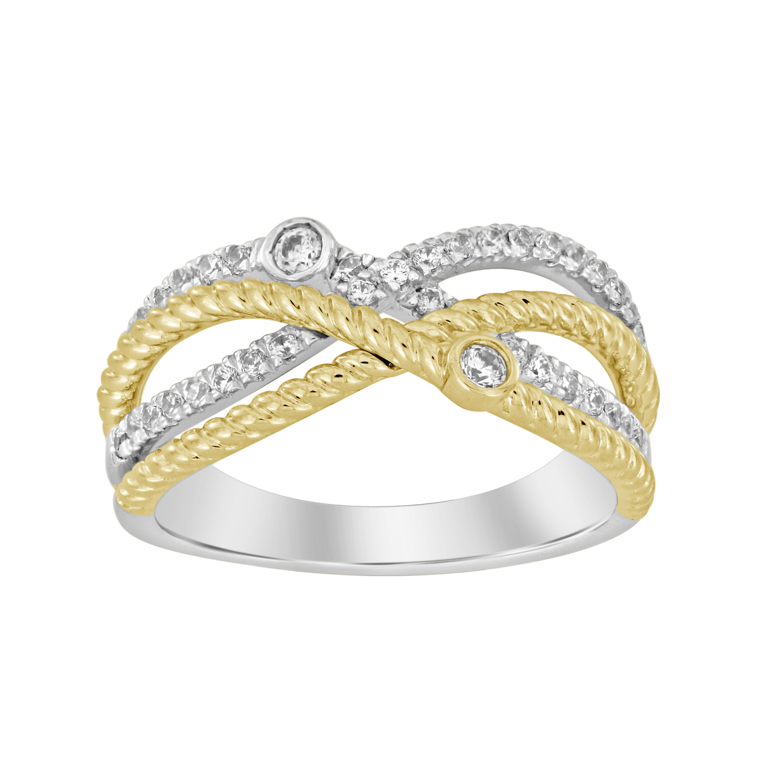 18984006_306677WY.jpg LADIES RING 0.33CT ROUND DIAMOND 14K WHITE/YELLOW GOLD - Image 1