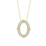 LADIES PENDANT WITH CHAIN 0.25CT ROUND DIAMOND 10K YELLOW GOLD