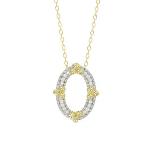 LADIES PENDANT WITH CHAIN 0.25CT ROUND DIAMOND 10K YELLOW GOLD