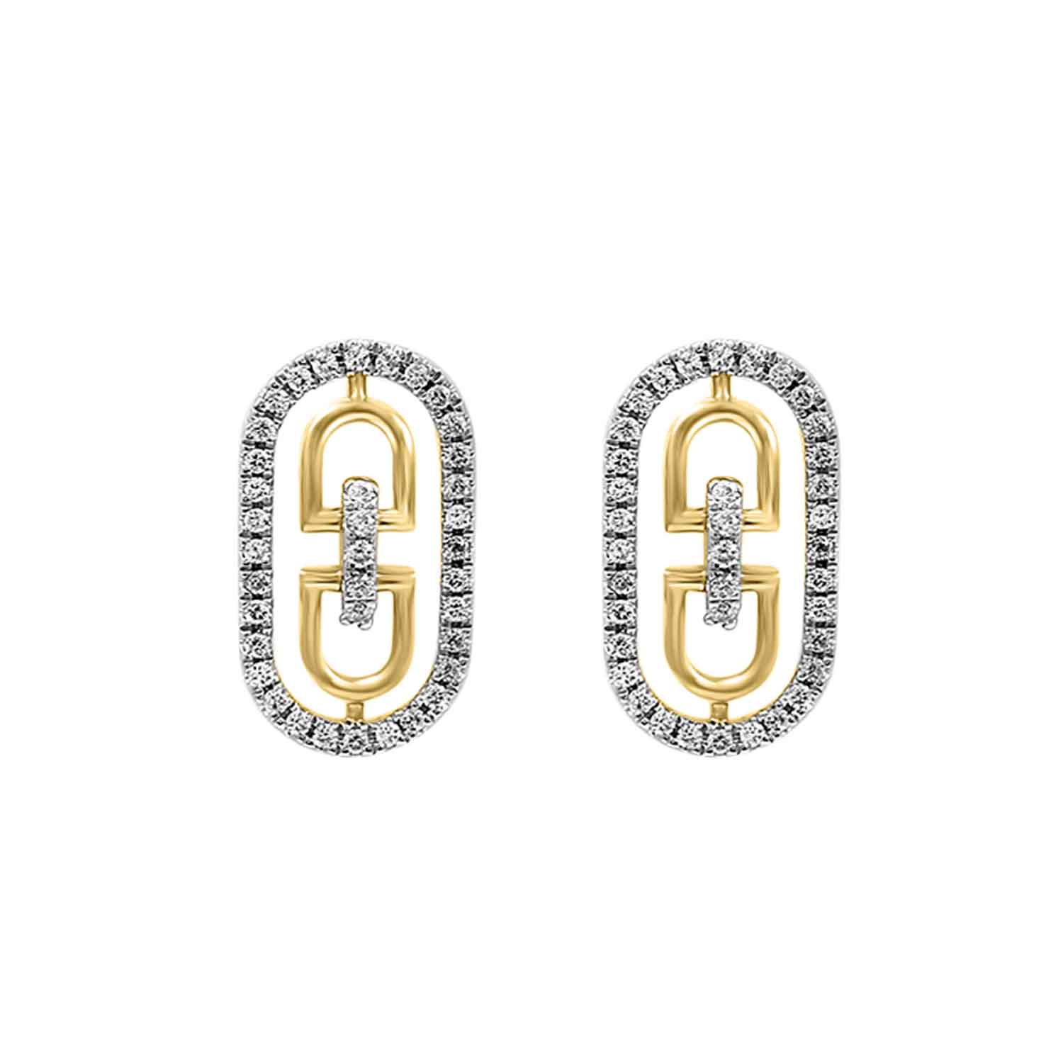 18984143_317547Y.jpg LADIES EARRINGS 0.25CT ROUND DIAMOND 14K YELLOW GOLD - Image 1