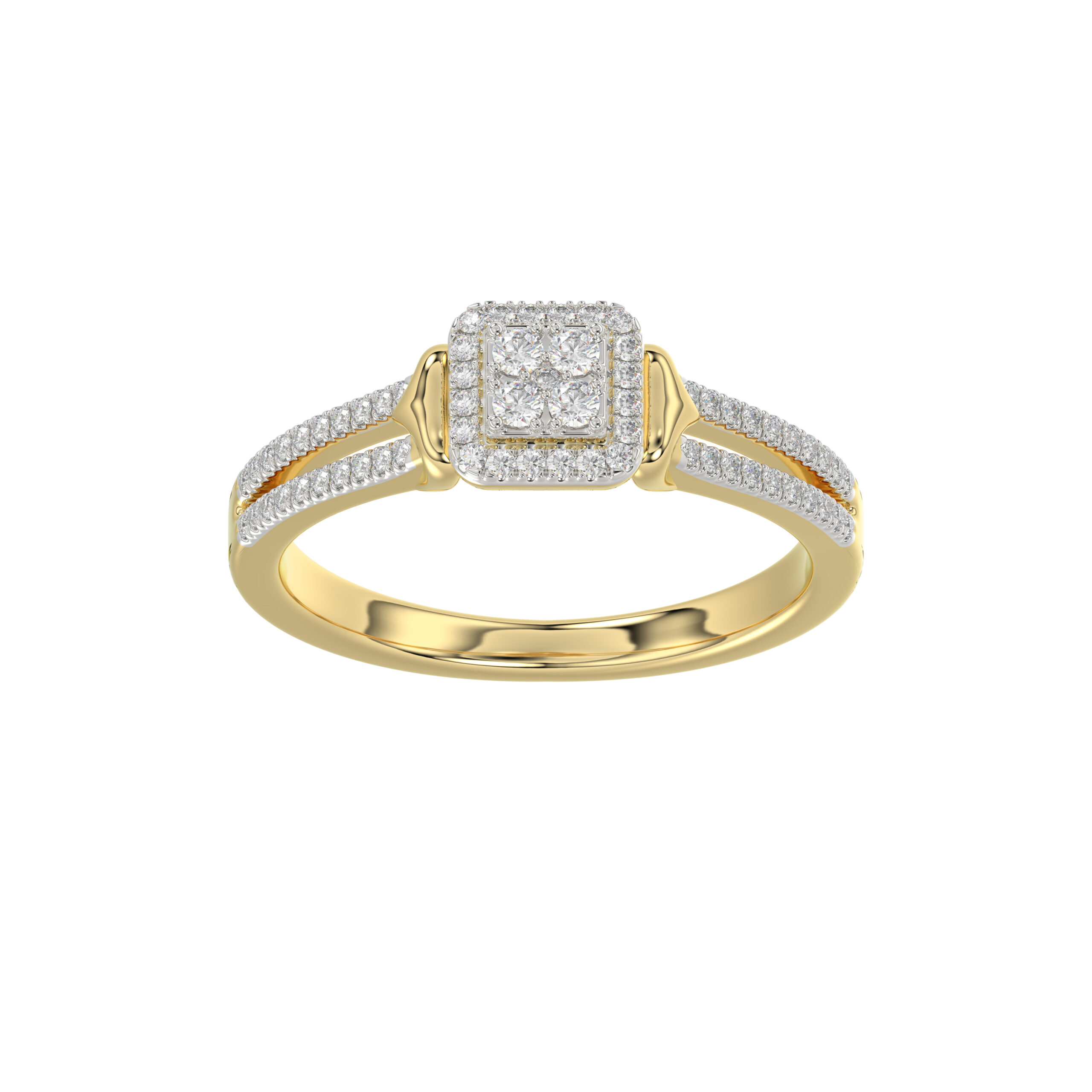 18984185_351232Y.jpg LADIES RING 0.20CT ROUND DIAMOND 10K YELLOW GOLD - Image 1