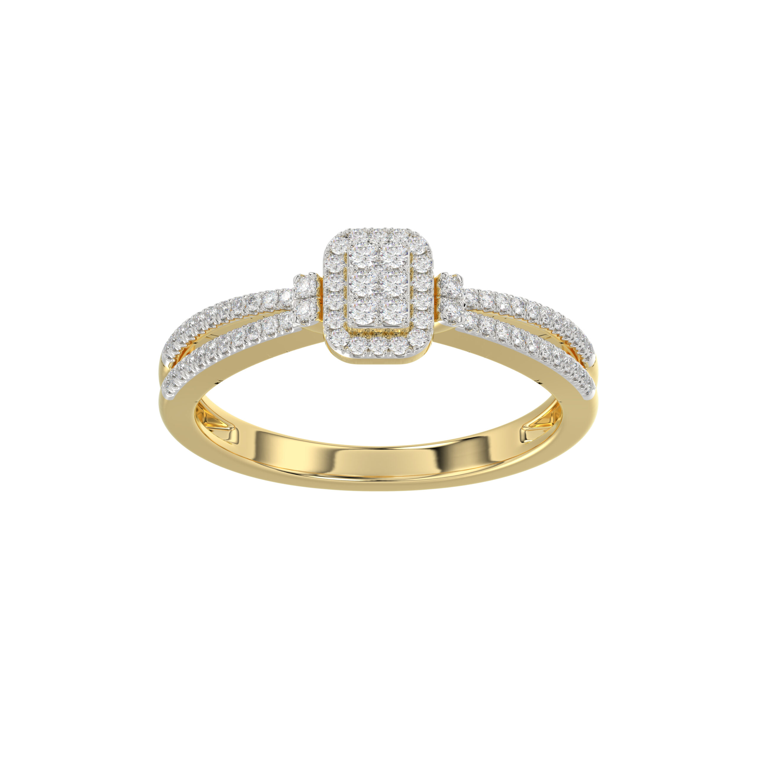 18984200_351240Y.jpg LADIES RING 0.20CT ROUND DIAMOND 10K YELLOW GOLD - Image 1