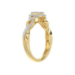 LADIES RING 0.25CT ROUND DIAMOND 10K YELLOW GOLD - Image 3