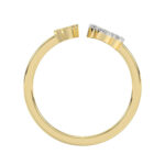 LADIES RING 0.10CT ROUND DIAMOND 10K YELLOW GOLD - Image 2