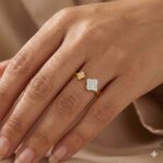 LADIES RING 0.10CT ROUND DIAMOND 10K YELLOW GOLD - Image 6