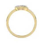 LADIES RING 0.10CT ROUND DIAMOND 10K YELLOW GOLD - Image 2