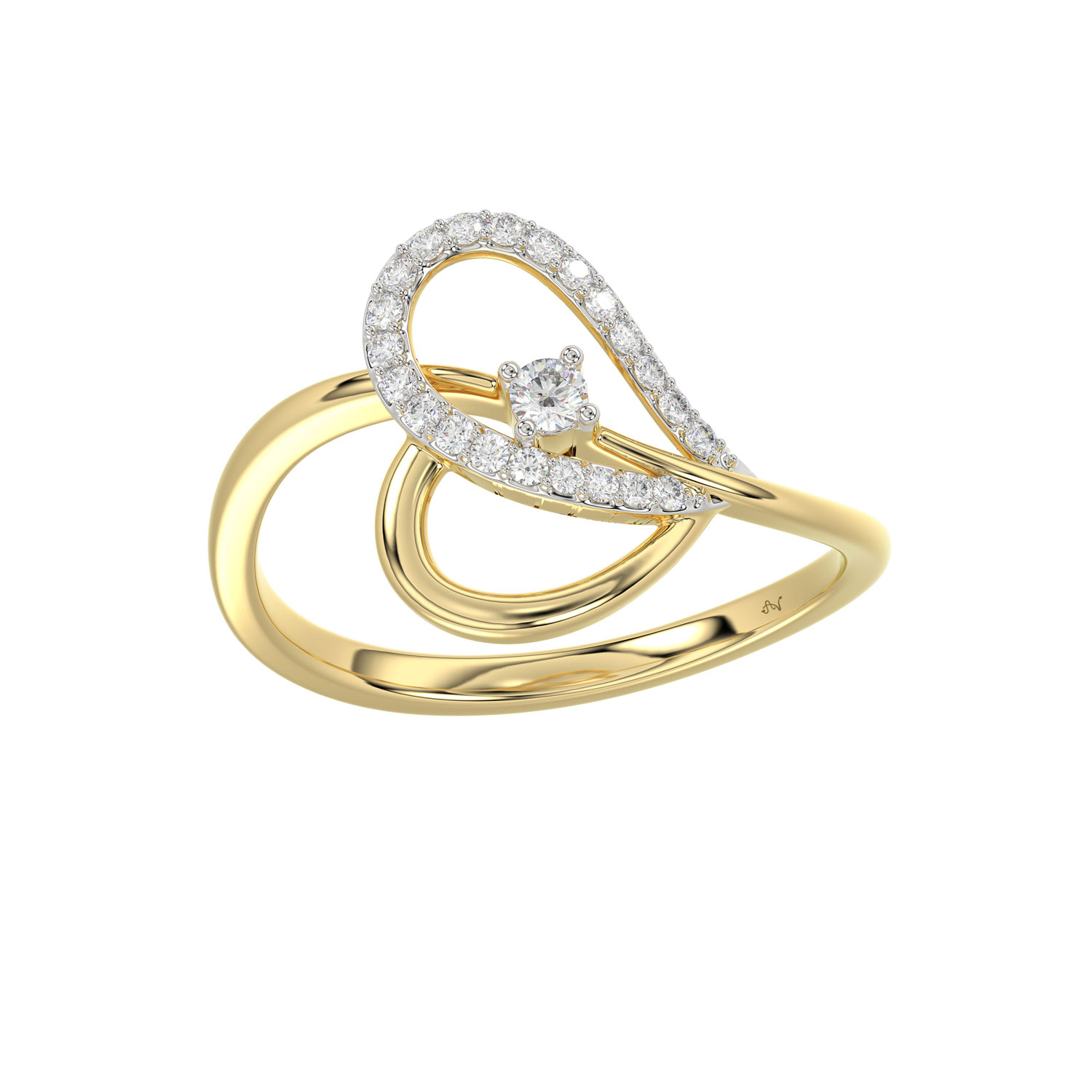 19024015_358251Y.jpg LADIES RING 0.15CT ROUND DIAMOND 10K YELLOW GOLD - Image 1