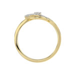 LADIES RING 0.15CT ROUND DIAMOND 10K YELLOW GOLD - Image 2