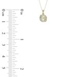 LADIES PENDANT 0.15CT ROUND/BAGUETTE DIAMOND 10K YELLOW GOLD - Image 4