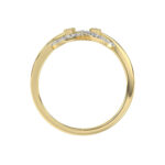 LADIES RING 0.15CT ROUND DIAMOND 10K YELLOW GOLD - Image 2