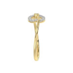 LADIES RING 0.15CT ROUND DIAMOND 10K YELLOW GOLD - Image 3