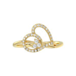 LADIES RING 0.15CT ROUND DIAMOND 10K YELLOW GOLD - Image 5