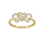 LADIES RING 0.15CT ROUND DIAMOND 10K YELLOW GOLD