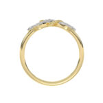 LADIES RING 0.15CT ROUND DIAMOND 10K YELLOW GOLD - Image 2