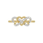LADIES RING 0.15CT ROUND DIAMOND 10K YELLOW GOLD - Image 5