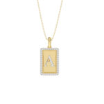 LADIES PENDANT 0.20CT ROUND DIAMOND 10K YELLOW GOLD