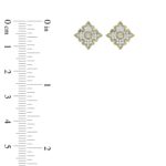 LADIES EARRING 0.25CT ROUND DIAMOND 10K YELLOW GOLD - Image 4