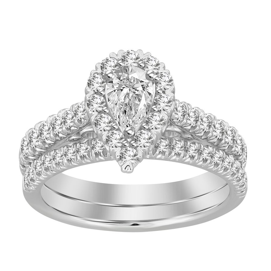 19034340_237485W.jpg LADIES BRIDAL SET 1.00CT ROUND DIAMOND 14K WHITE GOLD - Image 1