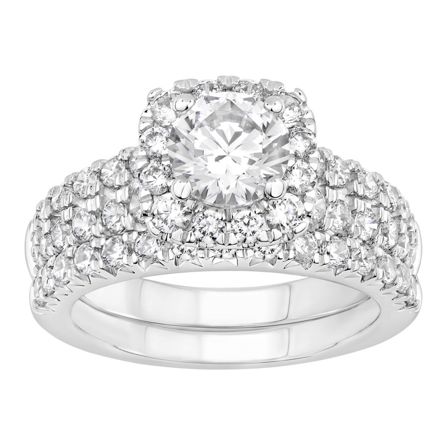 19034652_266247W-A.jpg LADIES BRIDAL SET 2.35CT ROUND DIAMOND 14K WHITE GOLD (SI QUALITY) (CENTER STONE 1.00CT ROUND DIAMOND) - Image 1