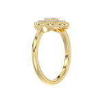 LADIES RING 0.25CT ROUND/BAGUETTE DIAMOND 10K YELLOW GOLD - Image 3