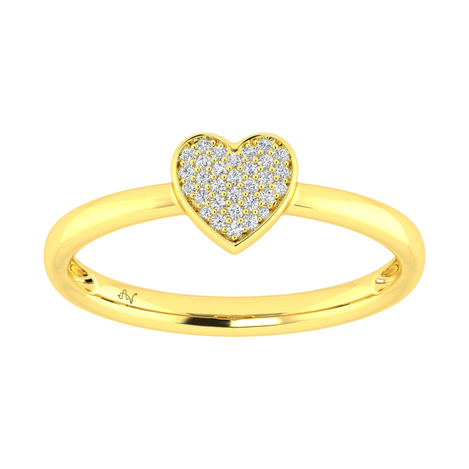 19040476_348400Y.jpg LADIES RING 0.10CT ROUND DIAMOND 10K YELLOW GOLD - Image 1