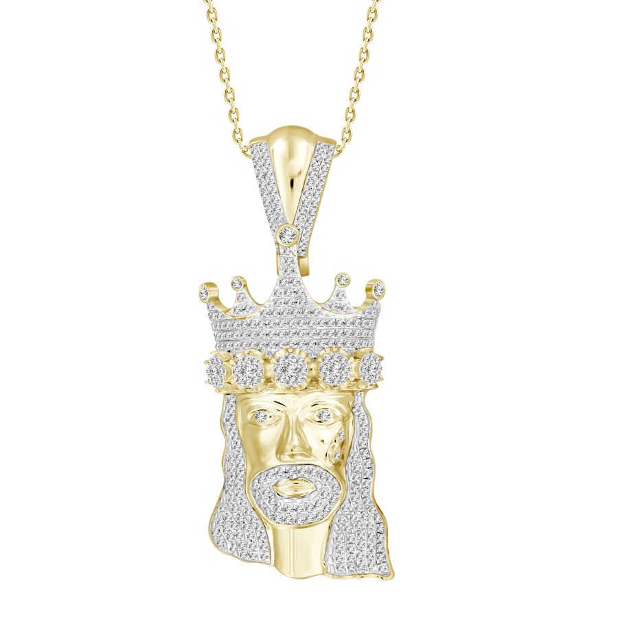 19042022_230884Y.jpg MEN'S CHARM 1.00CT ROUND DIAMOND 10K YELLOW GOLD - Image 1