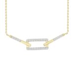 LADIES NECKLACE 0.25CT ROUND DIAMOND 10K YELLOW GOLD