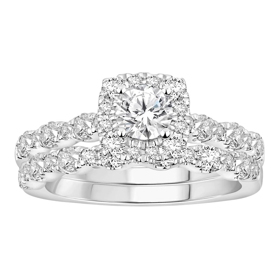 19078740_275732W-A-34014.jpg LADIES BRIDAL SET 1.50CT ROUND DIAMOND 14K WHITE GOLD (SI QUALITY) (CENTER STONE 0.40CT ROUND DIAMOND) - Image 1