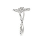 Ladies Elysian Heart Ring 0.15Ct Round Diamond Sterling Silver White – Romantic Fine Jewelry For Women - Image 3