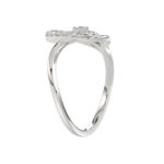 Ladies Elysian Heart Ring 0.15Ct Round Diamond Sterling Silver White – Romantic Fine Jewelry For Women - Image 4