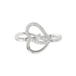 Ladies Elysian Heart Ring 0.15Ct Round Diamond Sterling Silver White – Romantic Fine Jewelry For Women - Image 5
