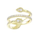 18K YELLOW GOLD 1/3CT ROUND DIAMOND LADIES RING