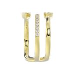 18K YELLOW GOLD 1/3CT ROUND DIAMOND LADIES RING - Image 3