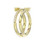 18K YELLOW GOLD 1/3CT ROUND DIAMOND LADIES RING - Image 4