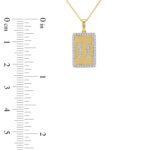 10K Yellow Gold letter 'H' Fashion Pendant With Chain - 0.20 CT Round Diamond Ladies Jewelry Gift - Image 3