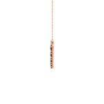 18K ROSE GOLD 2 7/8CT ROUND/PEAR DIAMOND LADIES NECKLACE(COLOR STONE PEAR RUBY DIAMOND 2 7/8CT) - Image 3