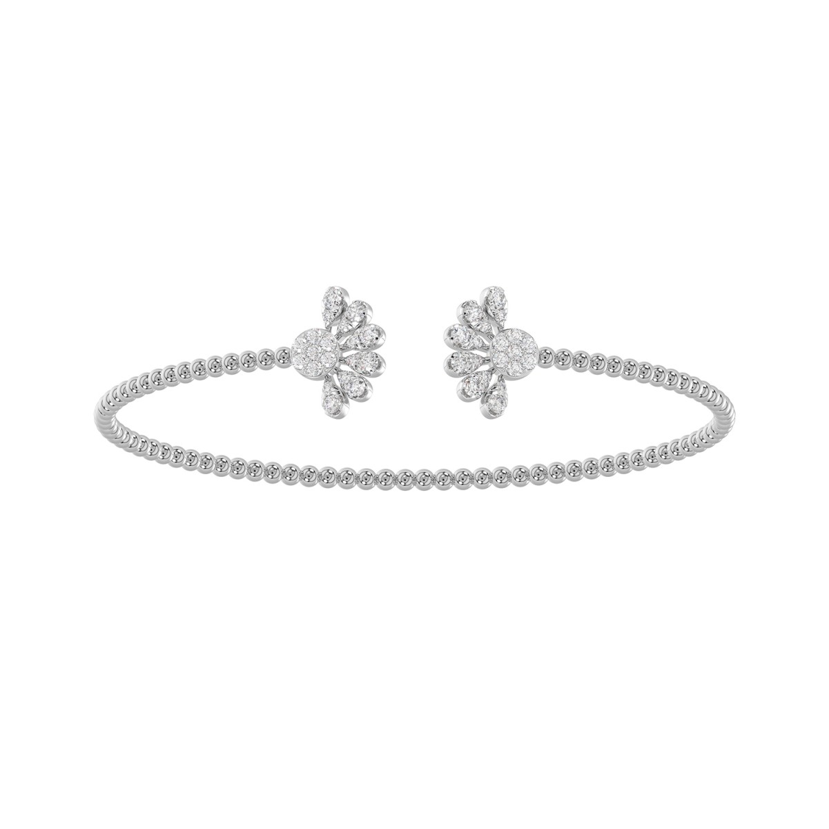 19174112_VA23722W-1201x1201.jpg 18K WHITE GOLD 1/2CT ROUND DIAMOND LADIES BANGLE - Image 1