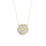 10K YELLOW GOLD 1/4CT ROUND DIAMOND LADIES PENDANT WITH CHAIN