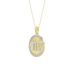 10K YELLOW GOLD 1/4CT ROUND DIAMOND LADIES PENDANT WITH CHAIN - Image 2