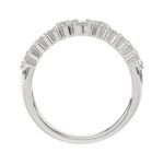 14K WHITE GOLD 1/2CT ROUND/PEAR DIAMOND LADIES RING - Image 2