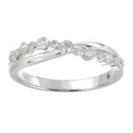 14K WHITE GOLD 1/3CT ROUND DIAMOND LADIES FASHION RING