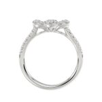 14K WHITE GOLD 1/3CT ROUND DIAMOND LADIES FASHION RING - Image 2