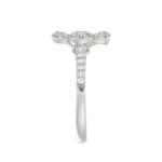 14K WHITE GOLD 1/3CT ROUND DIAMOND LADIES FASHION RING - Image 3