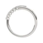 14K WHITE GOLD 1/4CT ROUND DIAMOND LADIES FASHION BAND - Image 2