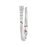 14K WHITE GOLD 1/4CT ROUND DIAMOND LADIES FASHION BAND - Image 3